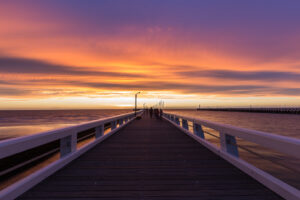 Zonsondergang aan de Pier in Nieuwpoort - Fotografie